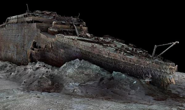 Сверхточная модель показала обломки «Титаника» без толщи воды над ними